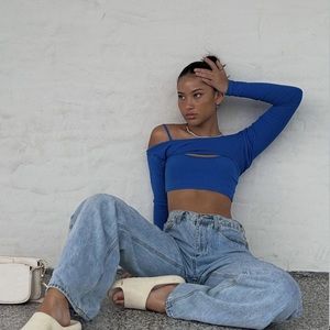 Adair Long Sleeve Top Blue